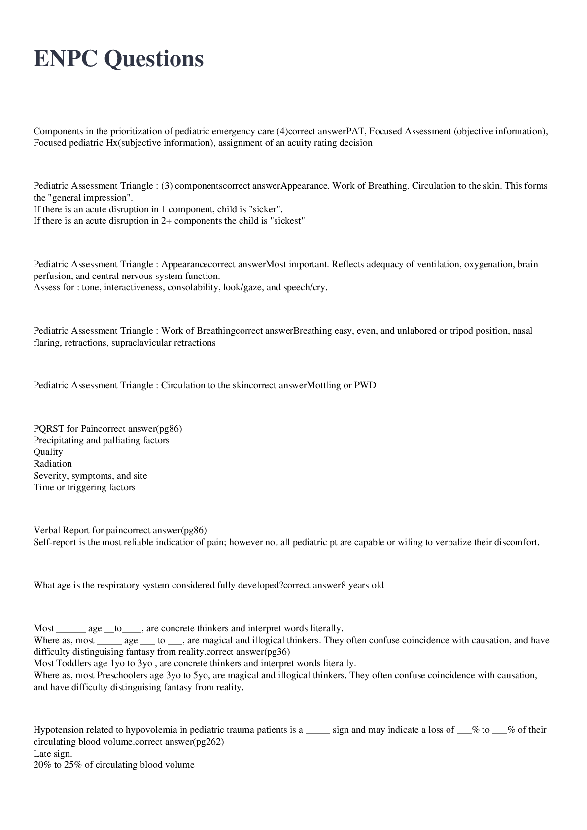 Preview image for ENPC Questions and 100% correct answers 2022/2023